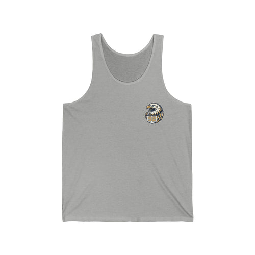 Eagle Graphic Tank Top — Vintage Bald Eagle with '92 Number