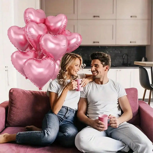 10pcs Balloon 18 Inch Solid Color Love Balloon Valentine's Day Birthday Confession Wedding Party Balloon